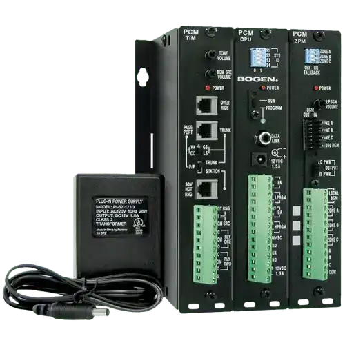 Bogen PCMSYS3 Pre-Assembled 3 Zone PCM2000 Telephone Paging System Intercoms Bogen