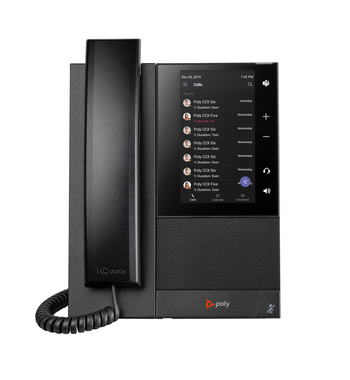 Poly CCX 505 Business Media Phone for Microsoft Teams and PoE-enabled GSA/TAA Poly Voice Poly