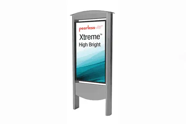 Peerless-AV KOP2555-S-XHB Outdoor Smart City Kiosks with 55" XtremeTM High Bright Outdoor Display (Silver) TV & Monitor Mounts Peerless-AV