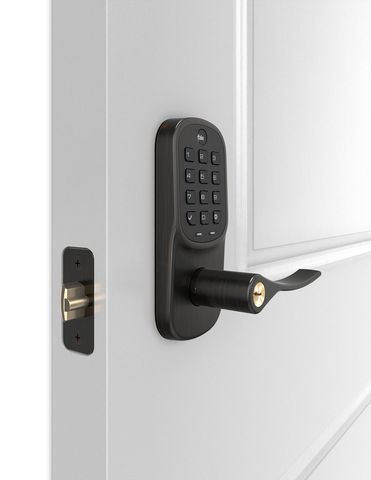 Crestron CLK-YL-YRL216-CR2-OBP – Yale Assure Lever Lock, infiNET EX, Oil-Rubbed Bronze Crestron