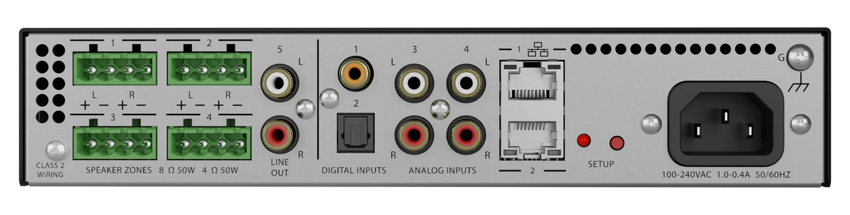 Crestron DM-NAX-4ZSA-50 DM NAX® 4+1 Zone Streaming Amplifier Audio Amplifiers Crestron