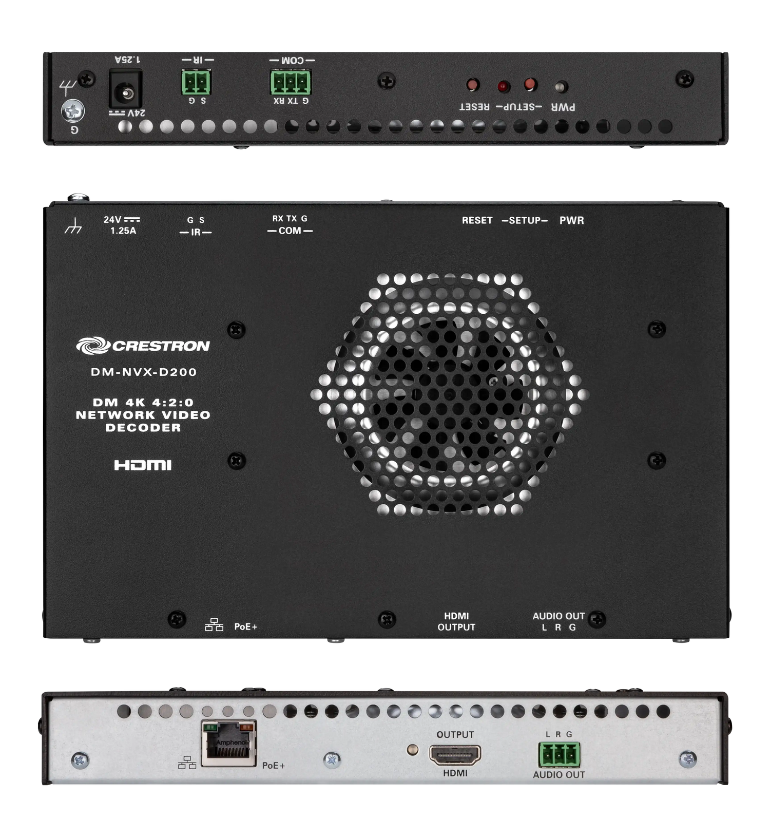 Crestron DM-NVX-D200 DM NVX® 4K60 4:2:0 Network AV Decoder with Scaler Video Transmitters Crestron