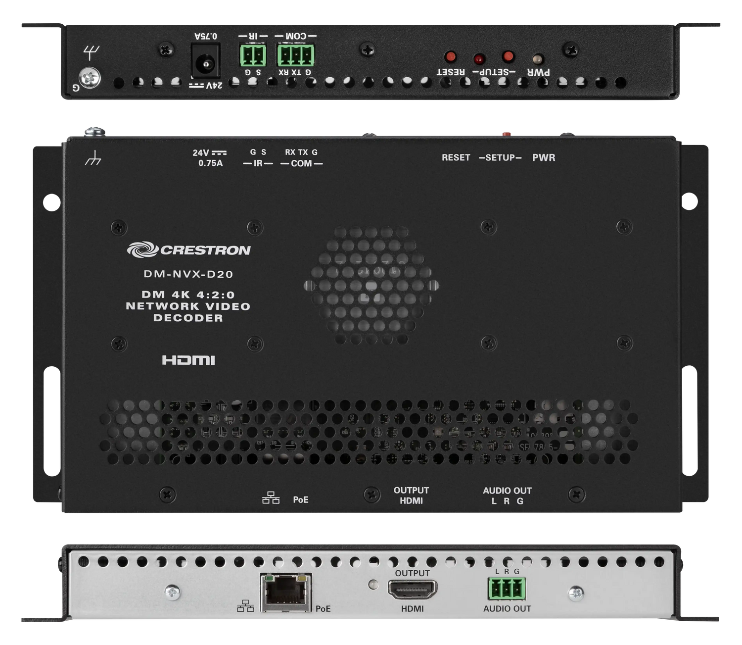 Crestron DM-NVX-D20 DM NVX® 4K60 4:2:0 Network AV Decoder Video Transmitters Crestron