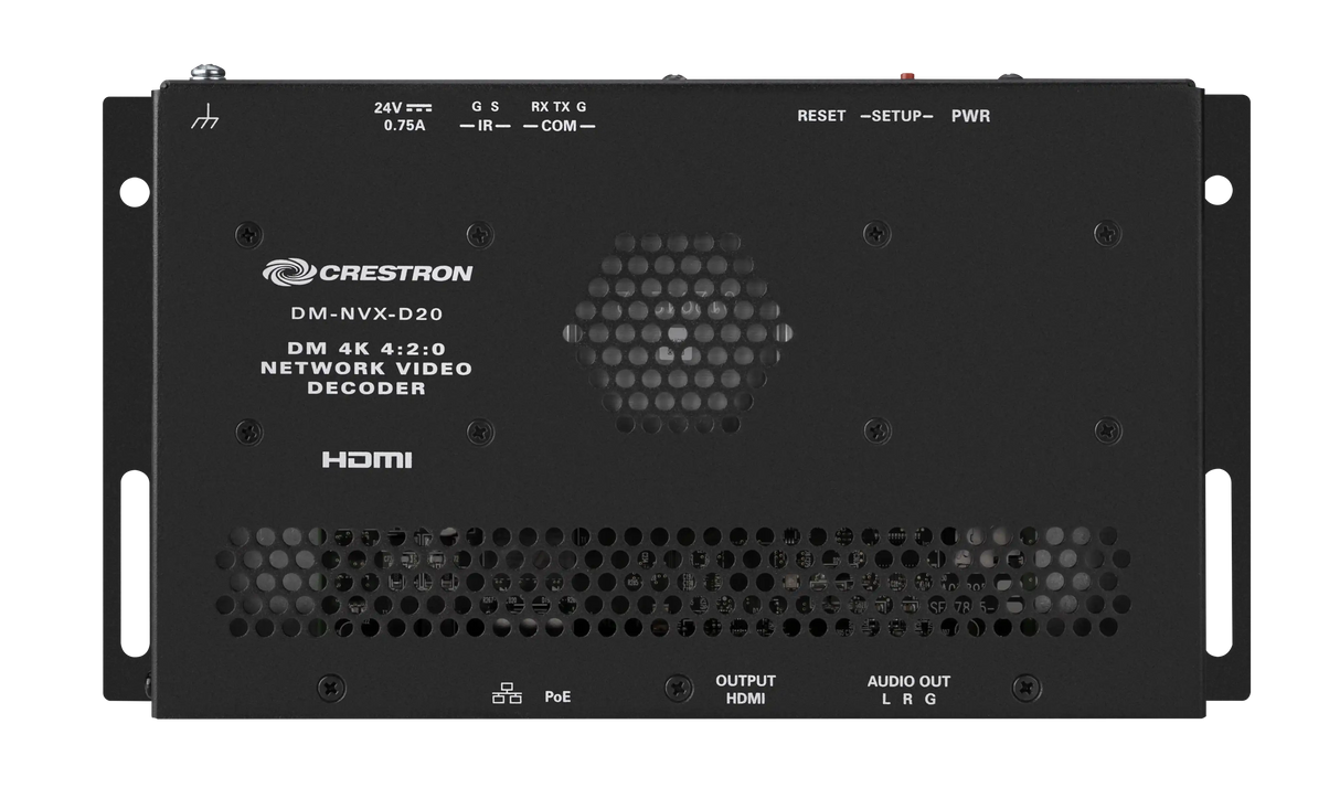 Crestron DM-NVX-D20 DM NVX® 4K60 4:2:0 Network AV Decoder Video Transmitters Crestron
