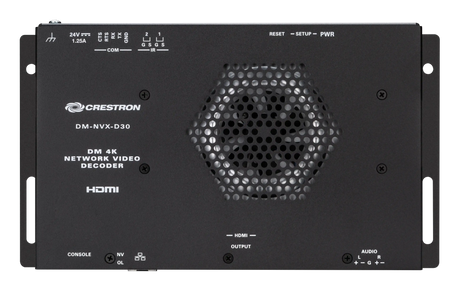 Crestron DM-NVX-D30 DM NVX® 4K60 4:4:4 HDR Network AV Decoder Video Transmitters Crestron