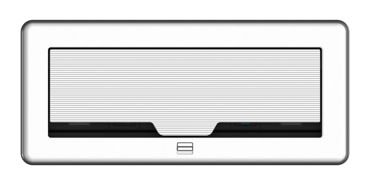 Crestron FT2-1200-ELEC-PTL-AL – FlipTop FT2 1200 Cable Management, Electrical, Pass-Through Lid, Alloy Cable Management Crestron