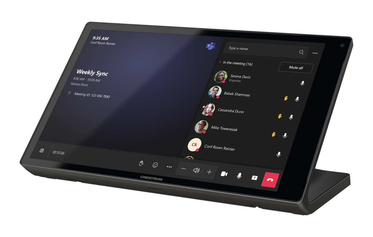 Crestron TS-1080-UC-B – 10.1 in. Tabletop Touch Screen, UC Version, Black Crestron