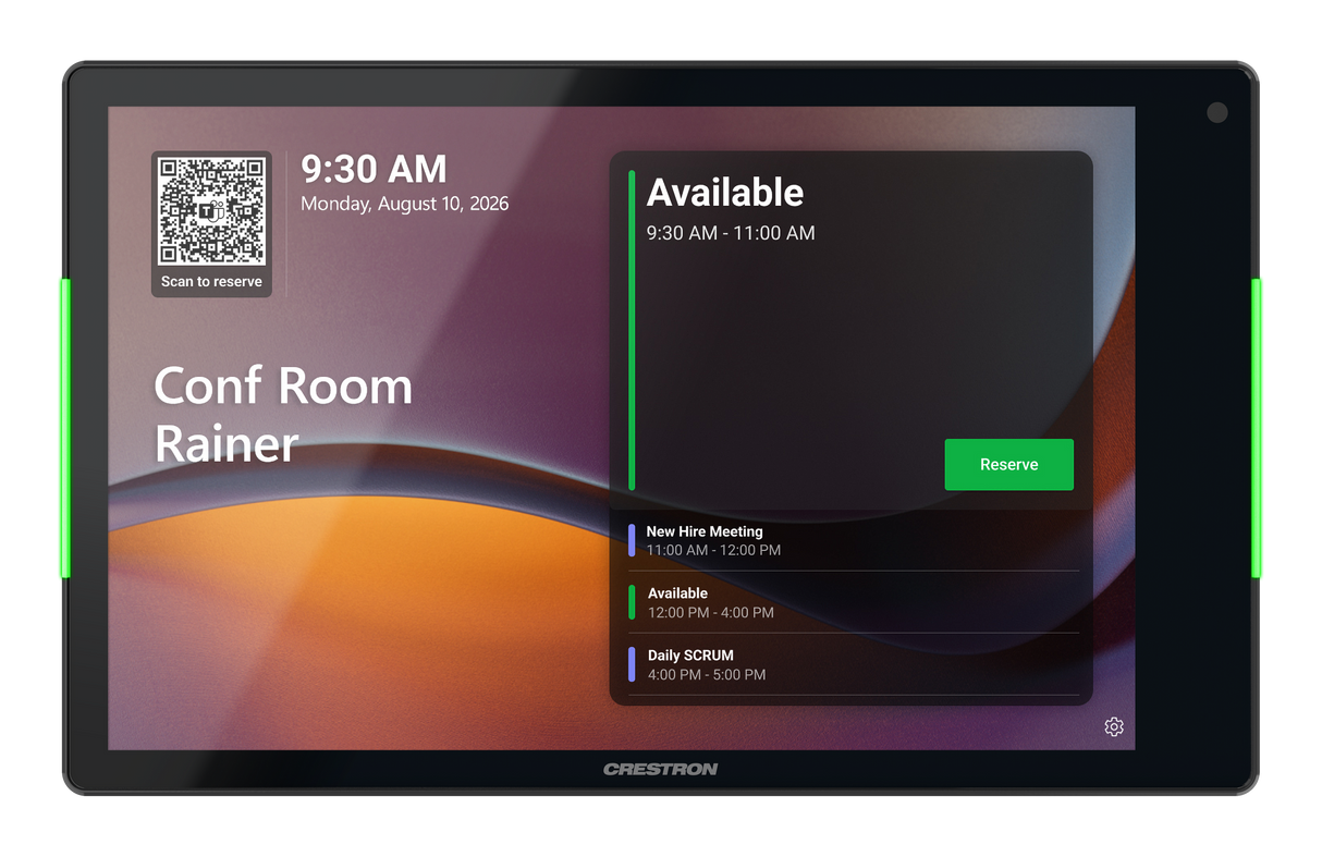 Crestron TSS-880-GV-B – 8.1 in. Room Scheduling Touch Screen, Government Version Crestron