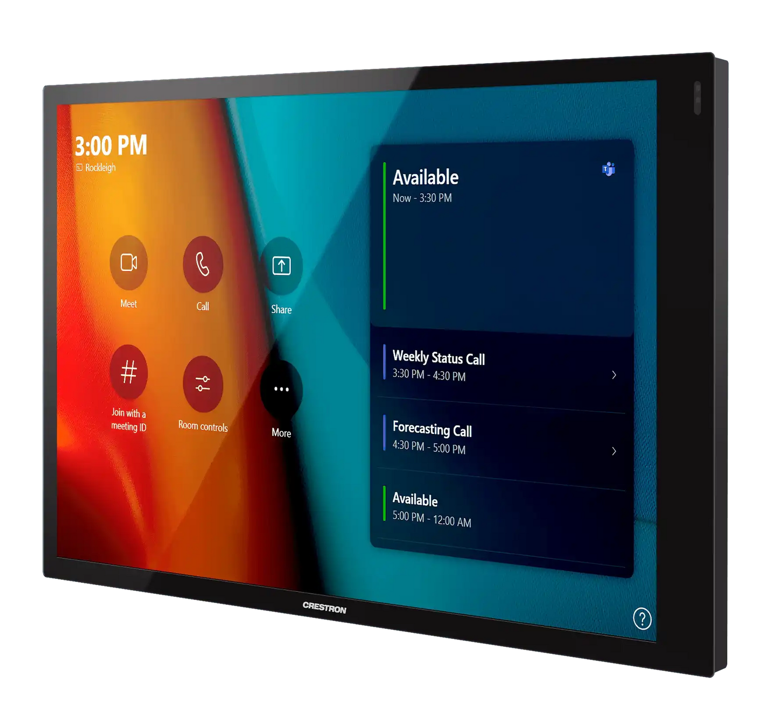 Crestron UC-B30-T-WM Crestron Flex Small Room Conference System with Video Soundbar and Wall Mounted Control Interface for Microsoft Teams® Rooms Video Conferencing Crestron