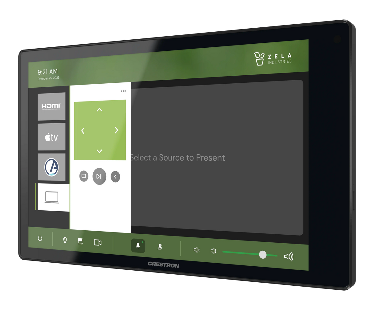 Crestron TSW-880-B 8.1 in. Wall Mount Touch Screen, Black Room Control Crestron