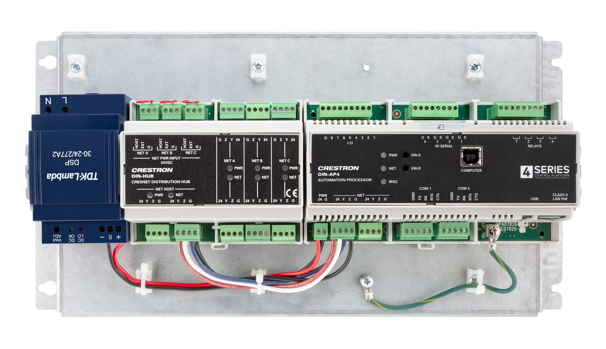 Crestron CAEN-UMP1X2-DIN-PWS – CAEN Mounting Kit for 4-Series Processor and Hub Crestron