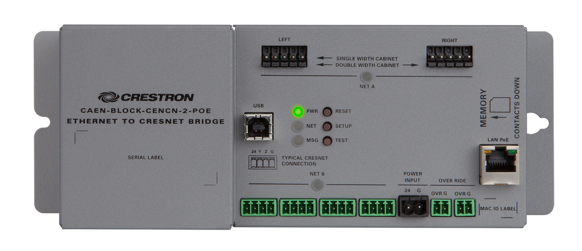 Crestron CAEN-BLOCK-CENCN-2-POE – Ethernet to Cresnet Bridge Crestron