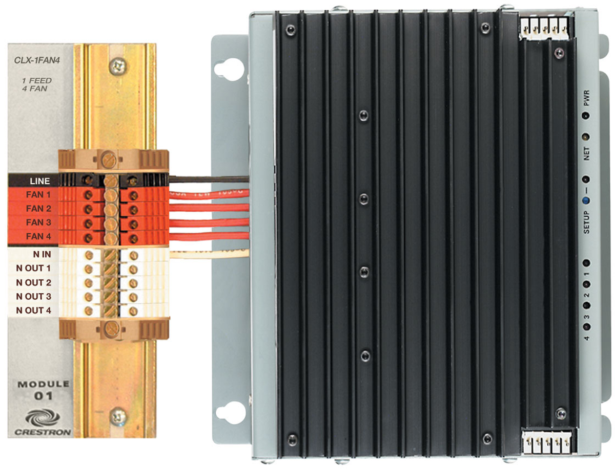 Crestron CLX-1FAN4 – 4-Channel Fan Speed Control Module Crestron