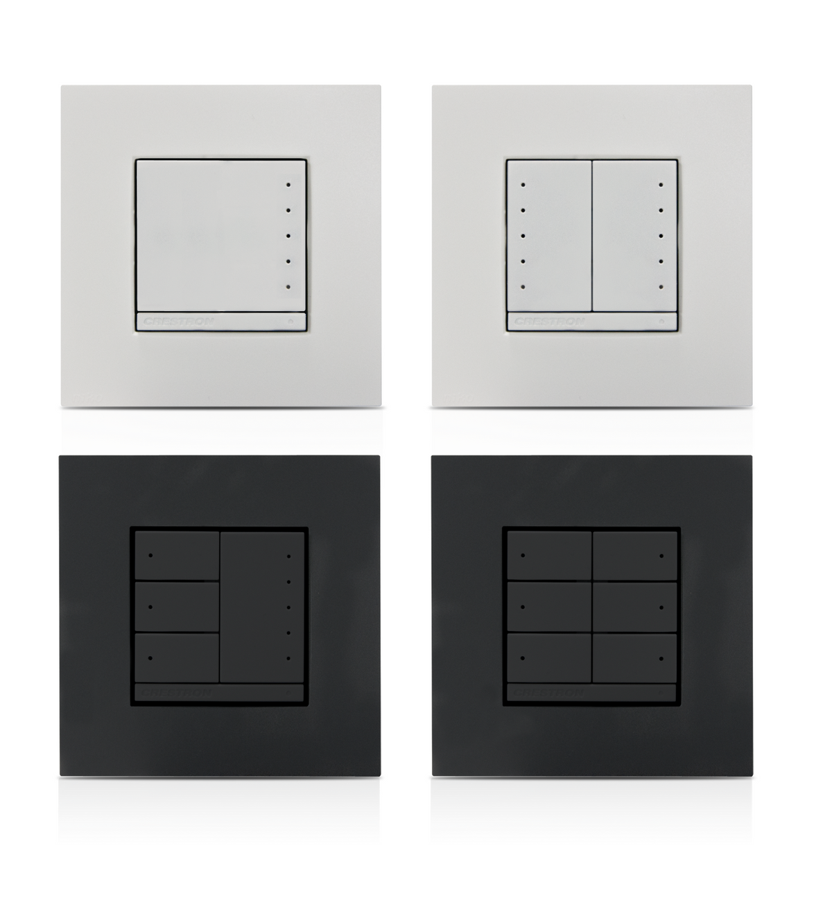 Crestron CLWI-1SW2EX-ANTH – 1-Switch 2-Gang Expansion Keypad, Anthracite Crestron
