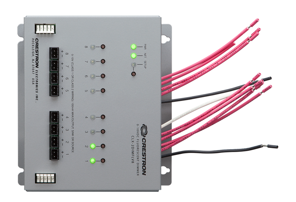Crestron CLX-2DIMFLV8 – 8-Channel 0-10V Dimmer Module, 2 Feeds, 120V Crestron