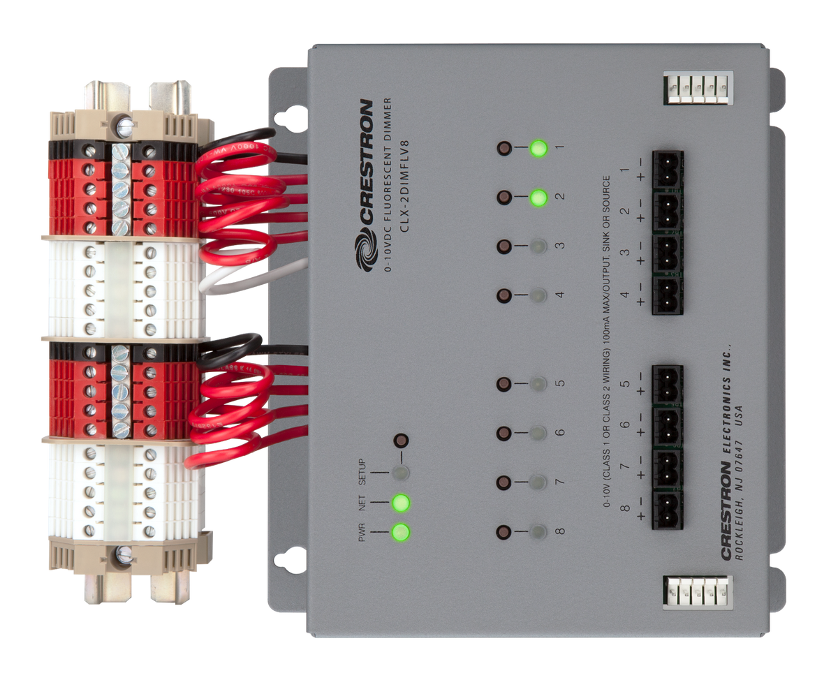 Crestron CLX-2DIMFLV8 – 8-Channel 0-10V Dimmer Module, 2 Feeds, 120V Crestron