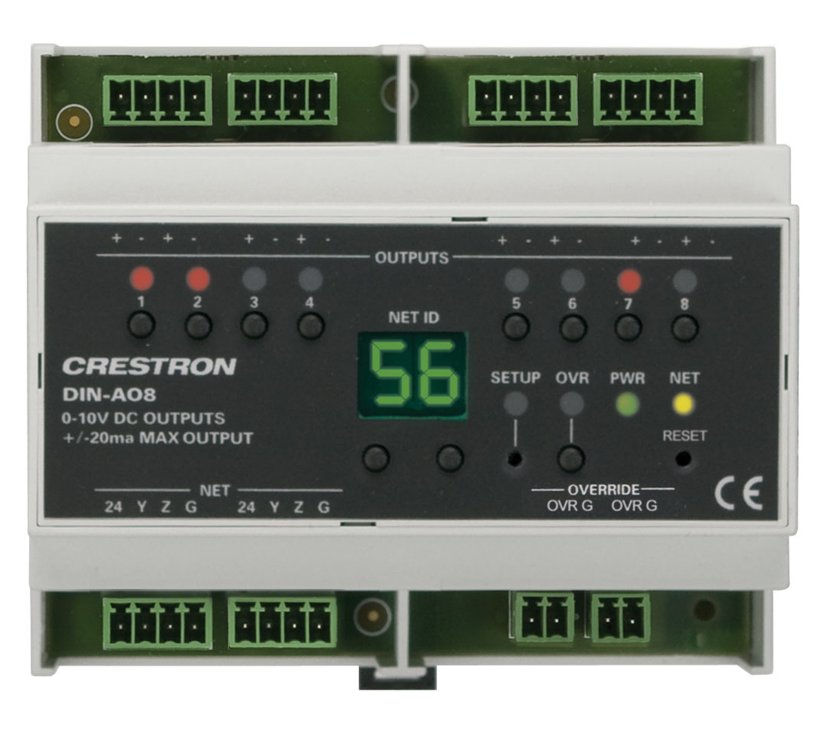 Crestron DIN-AO8 – DIN Rail 8-Channel Analog Output Module Automation Modules Crestron
