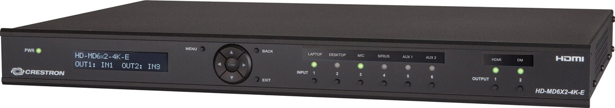 Crestron HD-MD6X2-4K-E – 6x2 4K HDMI Switcher Crestron