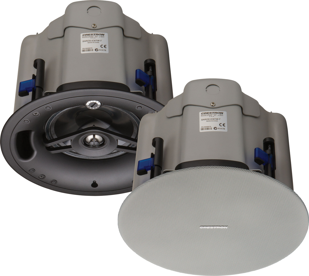 Crestron SAROS-IC6ULPT-W-T-EACH – Saros 6 in. Ultra Low Profile 2-Way In-Ceiling Speaker, White Textured (Each) Speaker Systems Crestron