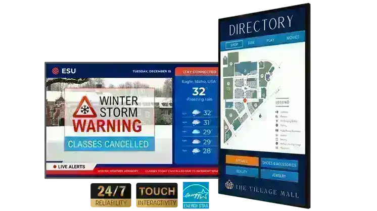 Planar Simplicity P Series SLP86-T 4K LCD Touch Display, 86in diagonal Interactive Displays Planar