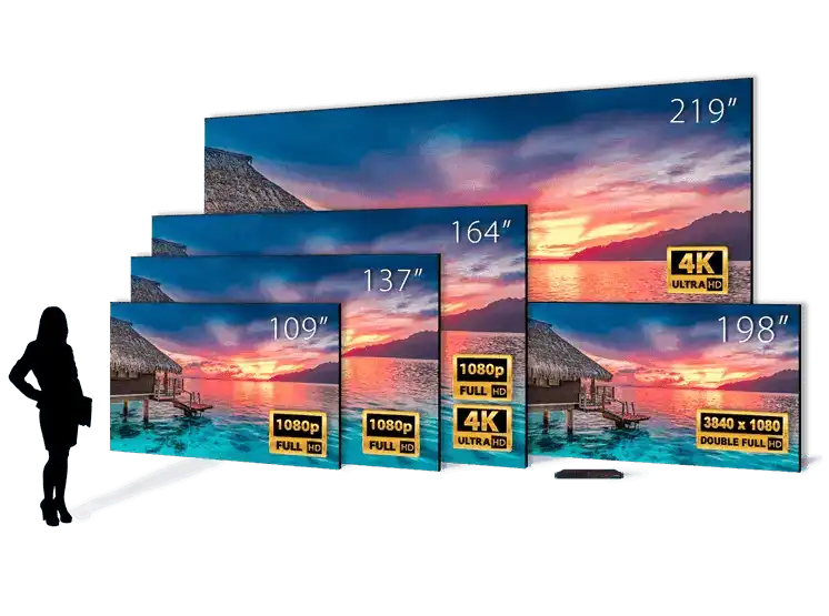 Planar UHD164" DirectLight Pro Series Complete, Full HD/UHD Diagonal Video Wall, w/WallDirector VC, wall mounts, trim, cables and spares - 998-3565-00 Video Wall Planar