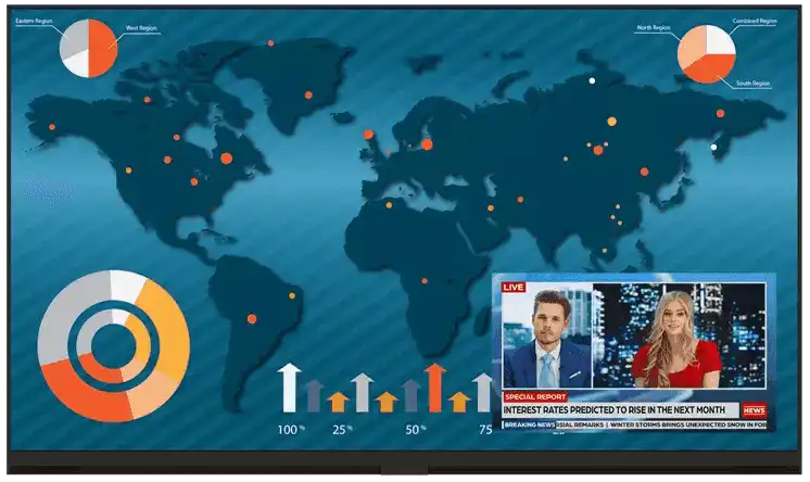 Planar UltraRes L Series URL136-T All-in-One LED Display - 998-3398-00 Interactive Displays Planar