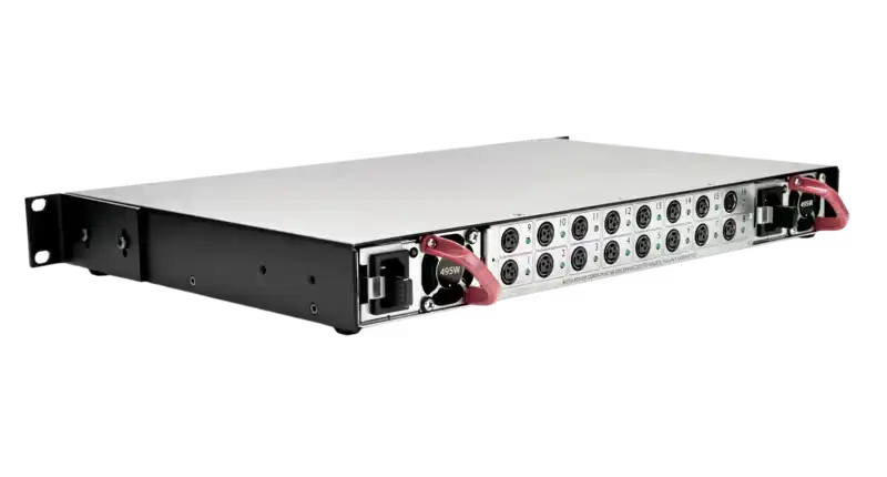 ADDER RED-PSU PRO2-16 19 inch rack mountable power distribution unit with16 outputs with hot swappable redundant power supply. Racks Adder Technology