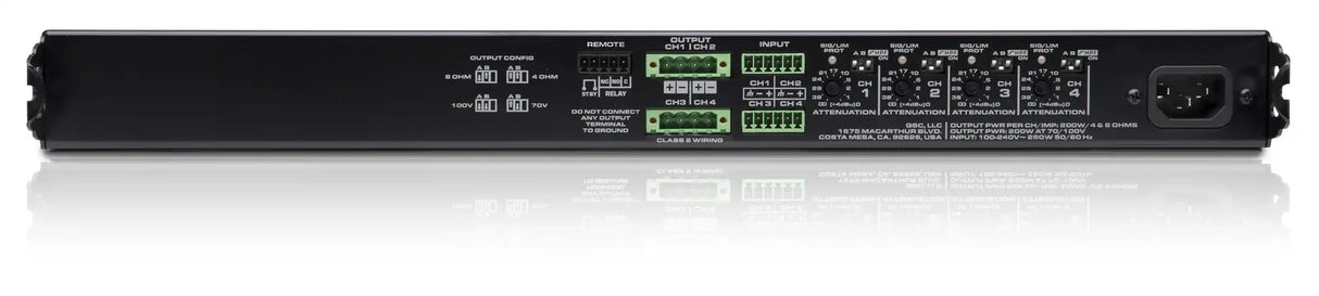 QSC Multi-Channel music and paging Amplifier MP-A40V Audio Amplifiers QSC
