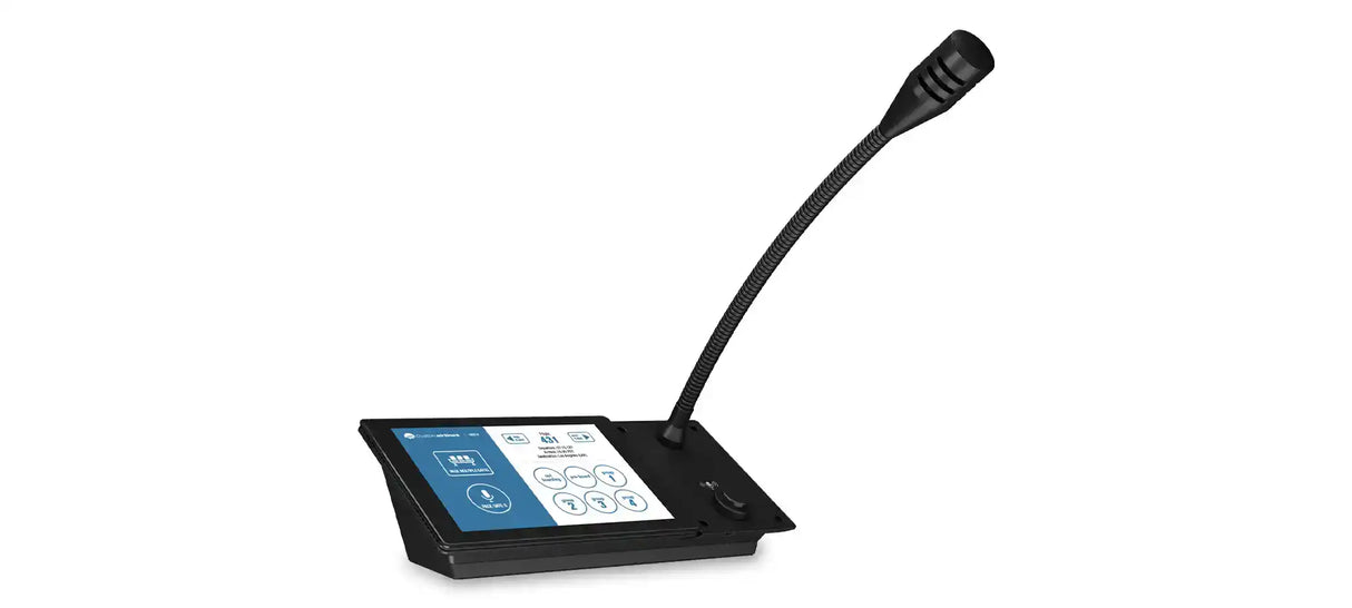 QSC Q-SYS PS-TSCG3-H Wall Mount Touchscreen Paging Station Intercoms QSC