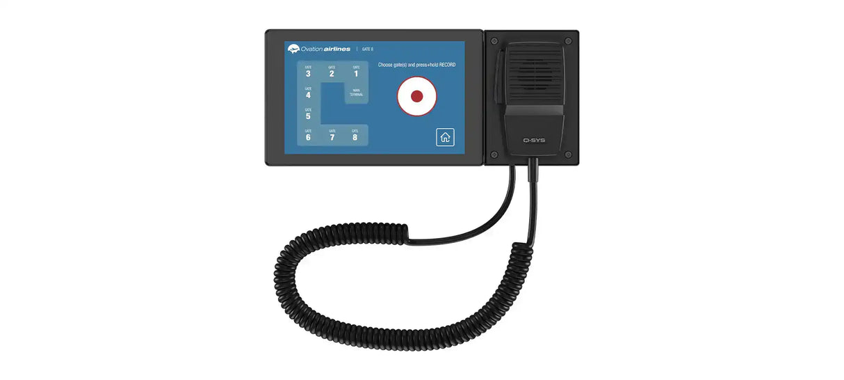 QSC Q-SYS PS-TSCG3-H Wall Mount Touchscreen Paging Station Intercoms QSC