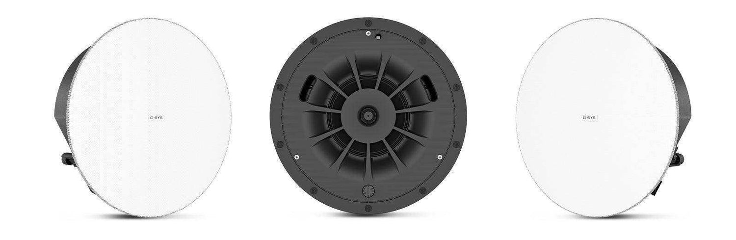QSC AD-C6T-LPZB-WH 6.5-inch, 2-way, low profile, zero bezel loudspeakers (Low profile, White, Pair) Speakers QSC