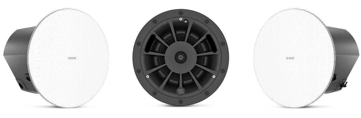 QSC AD-C6T-ZB-WH 6.5-inch, 2-way, zero bezel loudspeakers (White, Pair) Speakers QSC