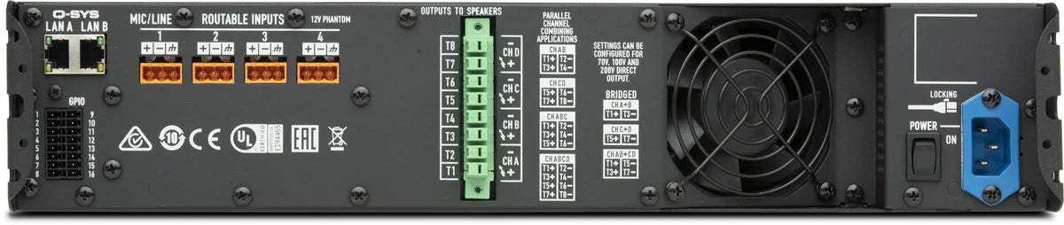QSC Four-Channel Network Amplifier for the Q-SYS Ecosystem - CX-Q 2K4 Audio Amplifiers QSC