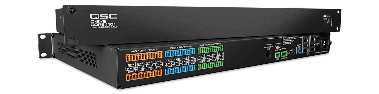 QSC Large meeting room audio: in-ceiling speakers with Sennheiser TeamConnect Ceiling 2 Room Control QSC