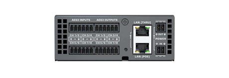 QSC QIO-AES8x8 Q-SYS peripheral providing 8 channels of AES3 digital audio input and output Room Control QSC