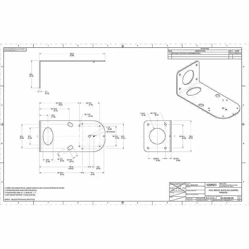 QSC Wall Mount Bracket for PTZ Camera - PTZ-WMB1 Audio Components QSC