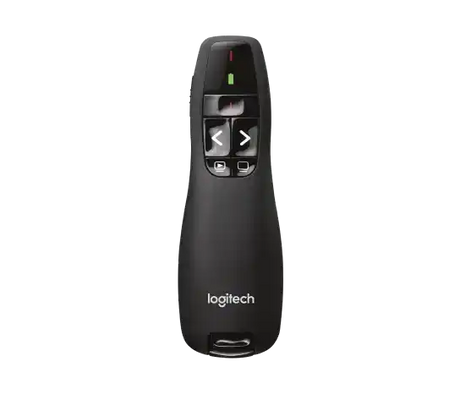 Logitech Wireless Presenter R400 - Laser - Wireless - 49.21 ft - Radio Frequency - 2.40 GHz - Black - USB - 1 Each - 910-001354 Computer Accessories Logitech