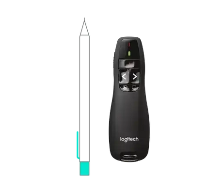 Logitech Wireless Presenter R400 - Laser - Wireless - 49.21 ft - Radio Frequency - 2.40 GHz - Black - USB - 1 Each - 910-001354 Computer Accessories Logitech