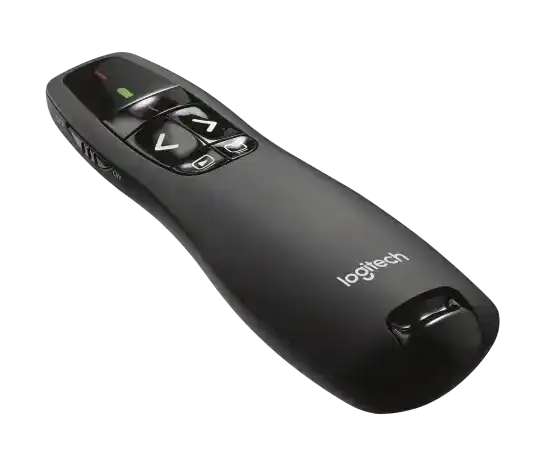 Logitech Wireless Presenter R400 - Laser - Wireless - 49.21 ft - Radio Frequency - 2.40 GHz - Black - USB - 1 Each - 910-001354 Computer Accessories Logitech