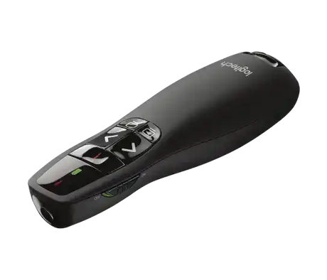 Logitech Wireless Presenter R400 - Laser - Wireless - 49.21 ft - Radio Frequency - 2.40 GHz - Black - USB - 1 Each - 910-001354 Computer Accessories Logitech