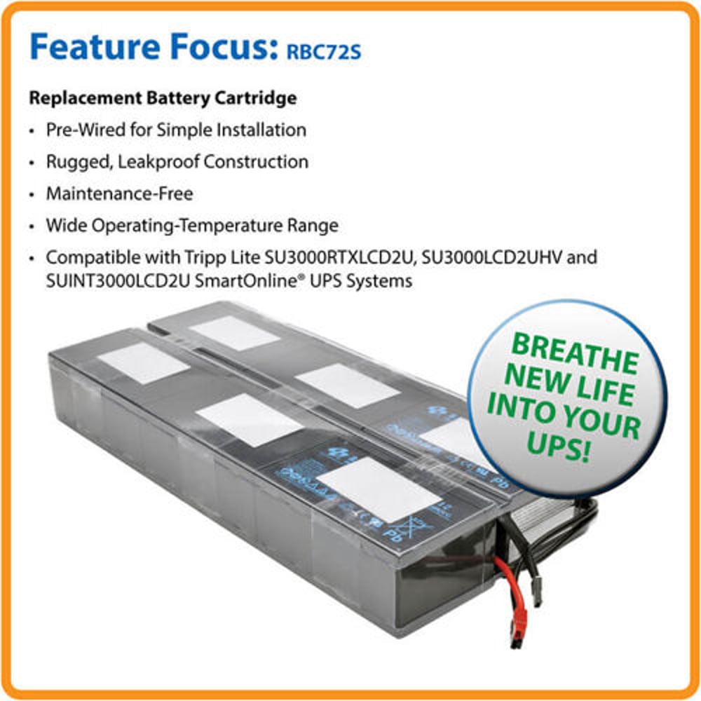 Eaton RBC72S – 72V Replacement Battery Cartridge for SmartOnline UPS UPS Replacement Batteries & Battery Modules Eaton