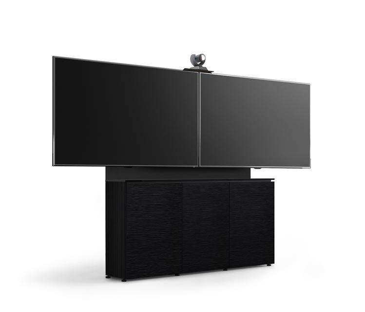 Salamander 3 Bay Low Profile Cabinet w/Vertical Rack Mount, Dual TV Mount & Camera Mount (15 Color Options) Racks Salamander Designs