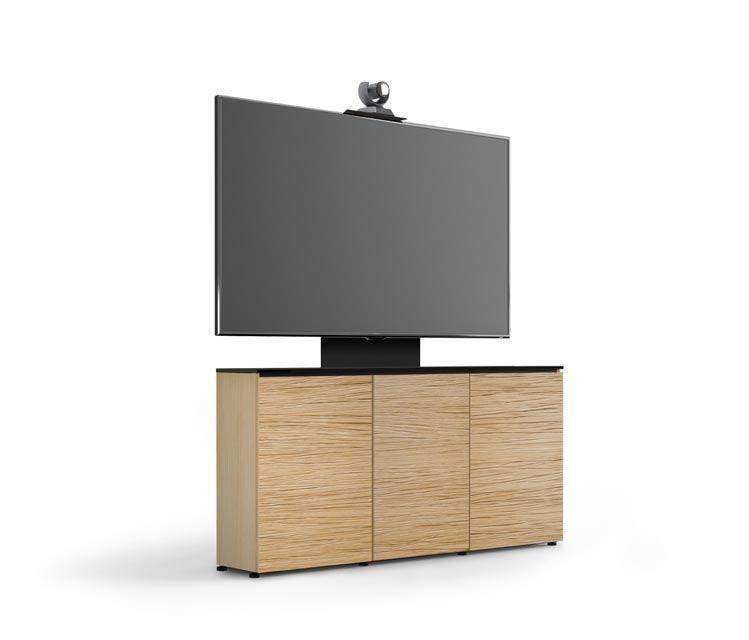 Salamander 3 Bay Low Profile Cabinet w/Vertical Rack Mount, Single TV & Camera Mount (10 Color Options) Racks Salamander Designs