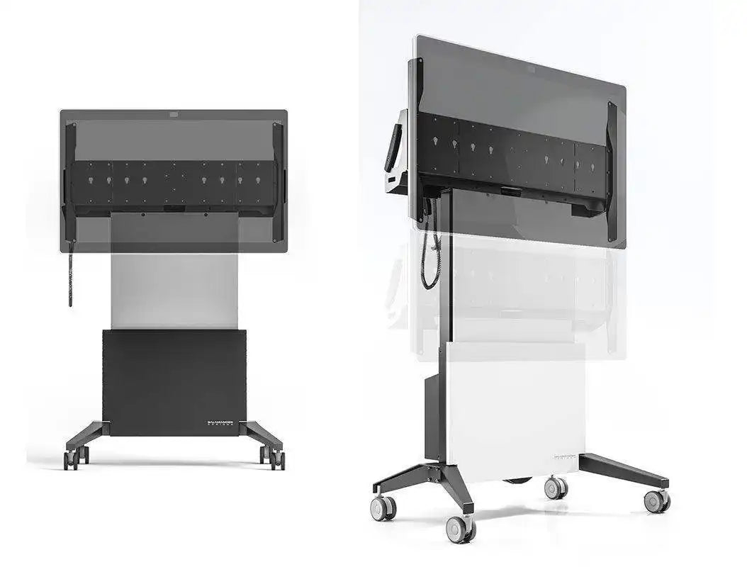 Salamander Cisco® Webex Board 55″ Electric Lift Mobile Display Stand, White Collaboration Furniture Salamander Designs