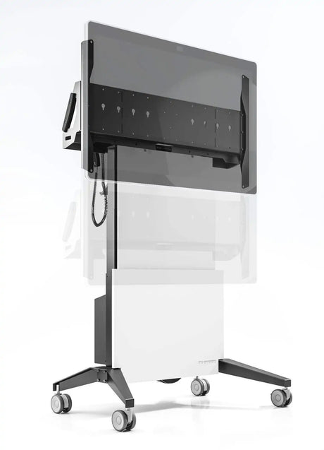 Salamander Cisco® Webex Board 55″ Electric Lift Mobile Display Stand, White Collaboration Furniture Salamander Designs