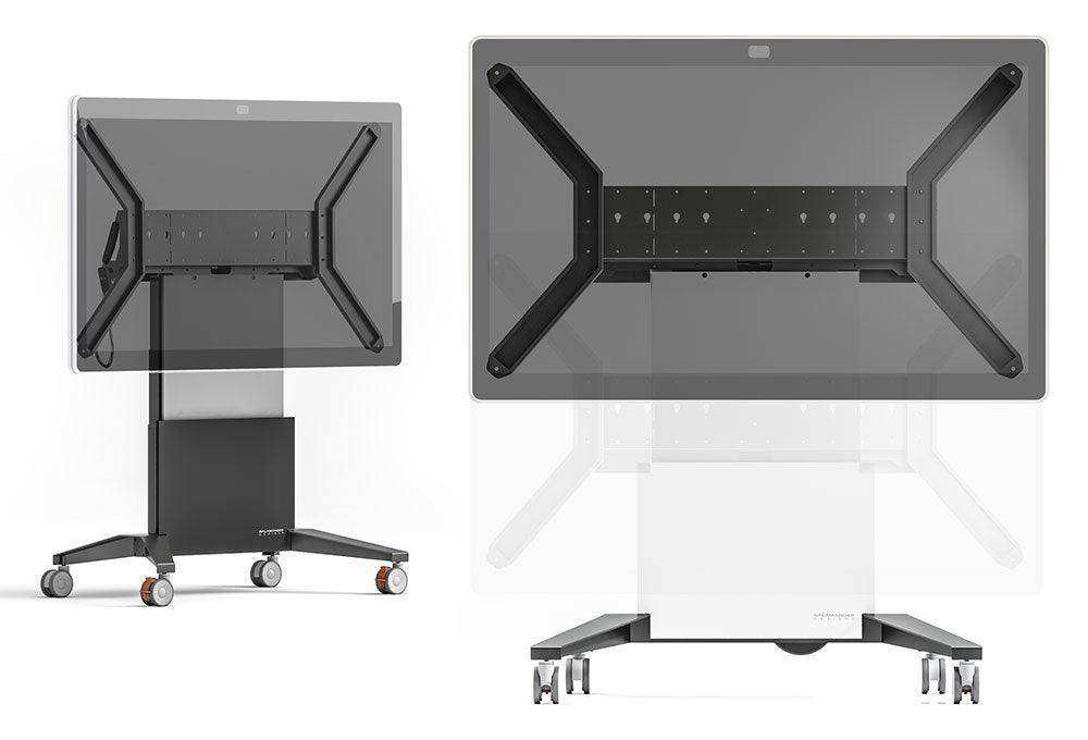 Salamander Cisco® Webex Board 70″ Electric Lift Mobile Display Stand, White Collaboration Furniture Salamander Designs