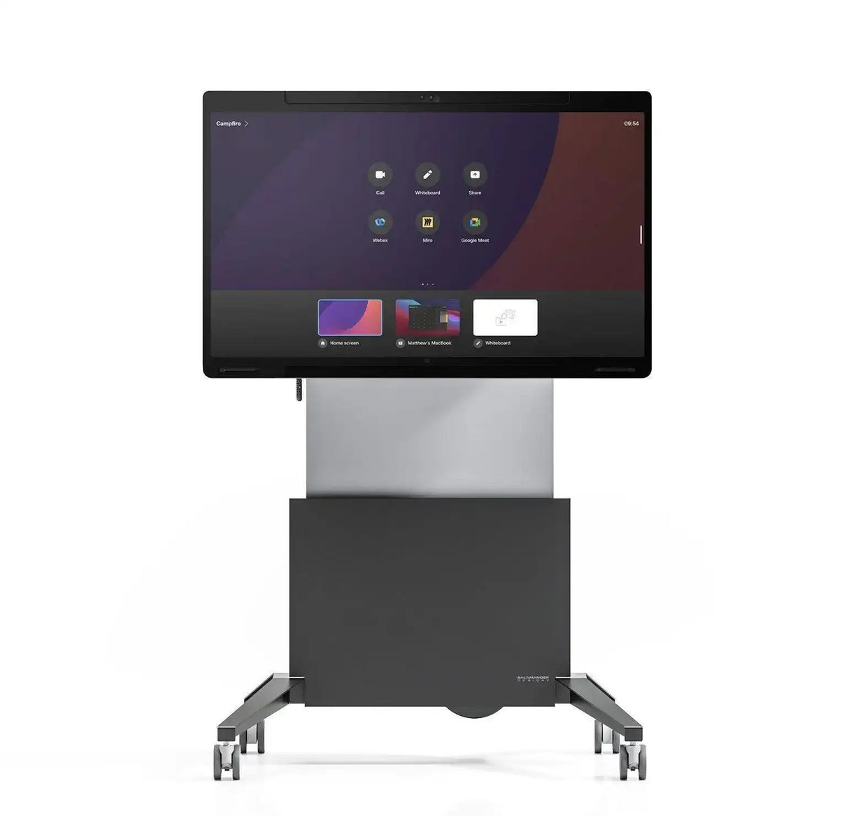 Salamander Electric Lift Mobile Stand Designed for Webex® Board Pro 55″,White Collaboration Furniture Salamander Designs