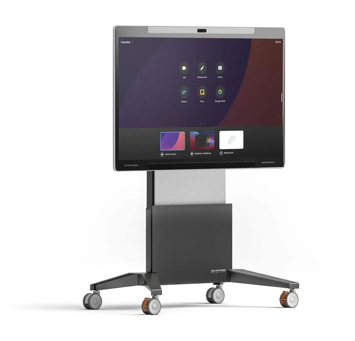 Salamander Electric Lift Mobile Stand Designed for Webex® Board Pro 75, Gray Racks Salamander Designs