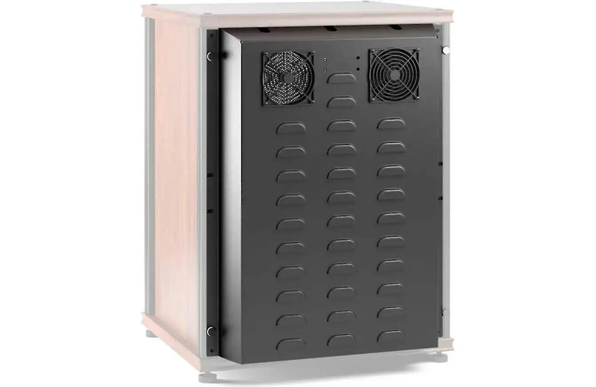 Salamander Factory Installed 30" Extended Rear Panel w/ Active Cooling (Black) - FI/XR30/AC Racks Salamander Designs