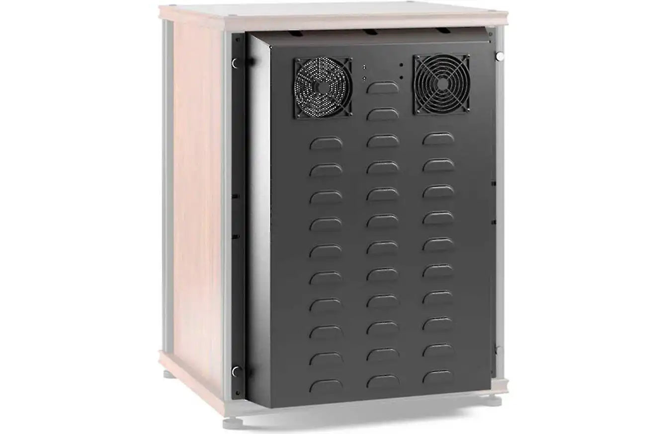 Salamander Factory Installed 30" Extended Rear Panel w/ Active Cooling (Black) - FI/XR30/AC Racks Salamander Designs